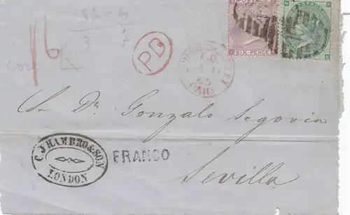 Angleterre: de Londres à Séville en 1866 - Lettre