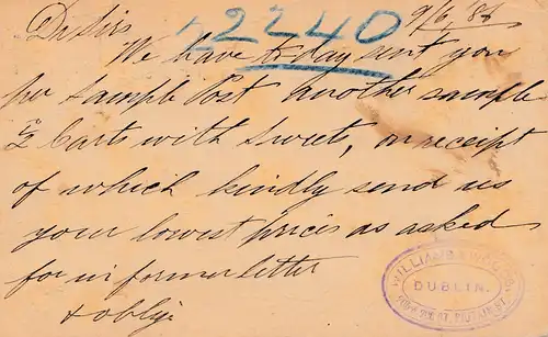 Angleterre: 1886: Tout le sujet de Dublin à Paris