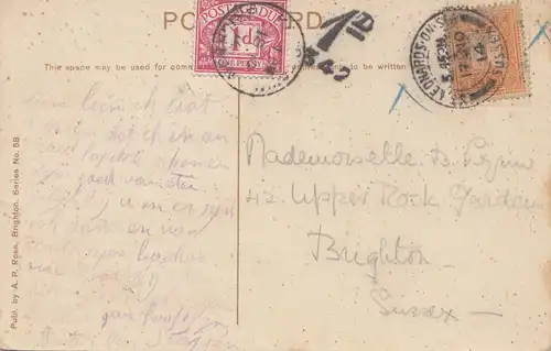 England: 1914: Ansichtskarte Brighton