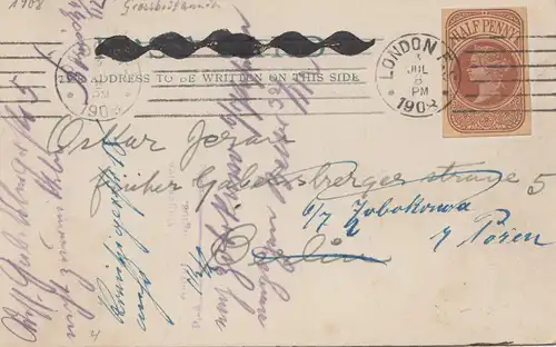 Angleterre: 1908 Special Offer London to Berlin