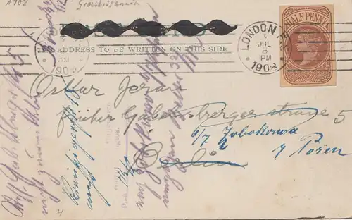 England: 1908 Special Offer London to Berlin