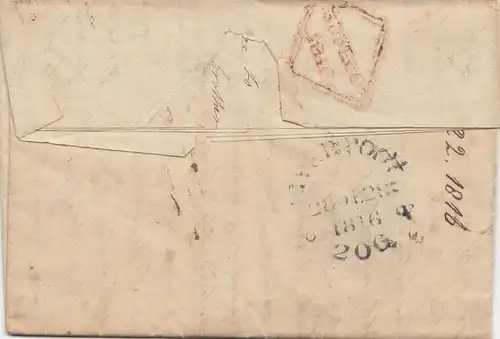 Angleterre: 1816: Lettre pour l'Irlande