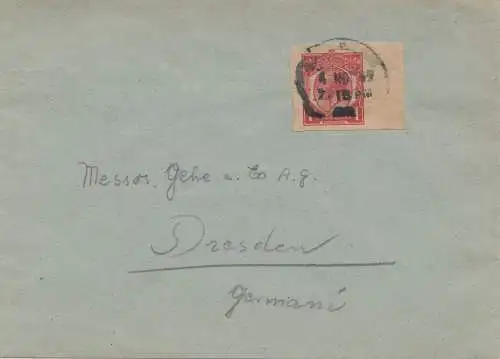 Angleterre: Lettre pour Dresde..