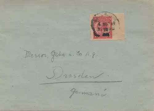 England: Brief nach Dresden