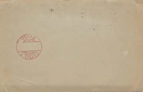 Angleterre: 1913: Souvenir de la revue postale Londres vers Kassel: bloc de texte à l'intérieur