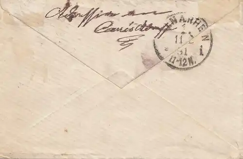 England: 1891 Brief nach Deutschland