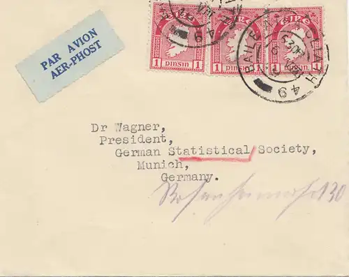 Irland: 1949: Luftpost nach München