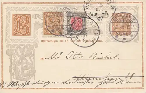 Islande: 1907: entier après Munich.