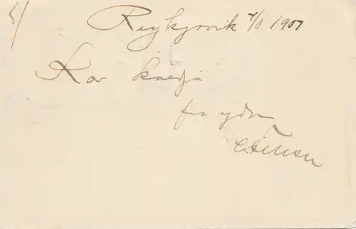 Islande: 1907: entier après Munich.