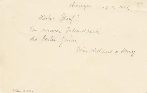 Island: 1914: Ganzsache nach Nürnberg