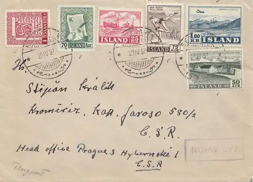 Island: 1957: Brief nach CSR-Prag