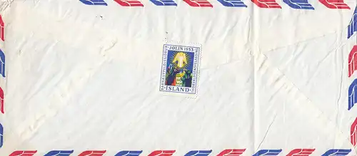 Islande: 1953: Lettre postale aérienne pour Waldershof