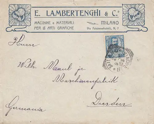 Italie: 1907: Milano vers Dresde