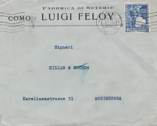 Italie: 1938: Côme vers Nuremberg