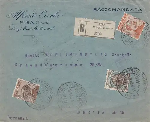 Italien: 1922: Pisa nach Berlin