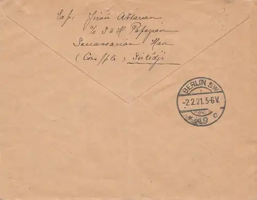 Italie: 1921: Oostantinc vers Berlin