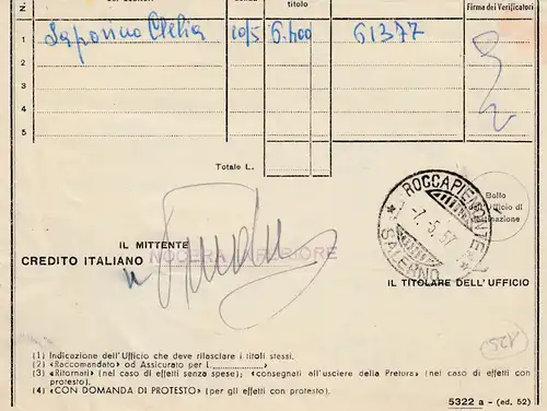 Italie: 1957: Rocca Piémonte.