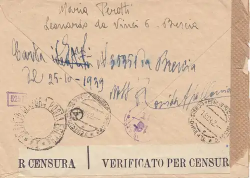 Italie: 1942: Bresica vers Deggendorf - OKW Censure