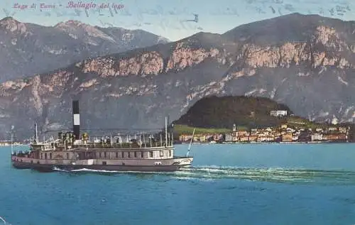 Italien: 1960: Ansichtskarte Lago di Como nach USA