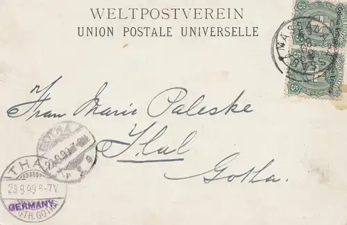 Italie: 1899: Carte de Massada après Gotha