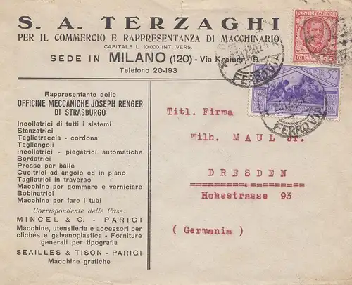 Italie: 1930: Milano vers Dresde