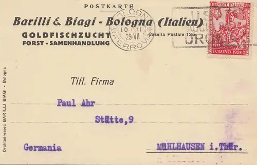 Italien: 1929: Bologna nach Mühlhausen