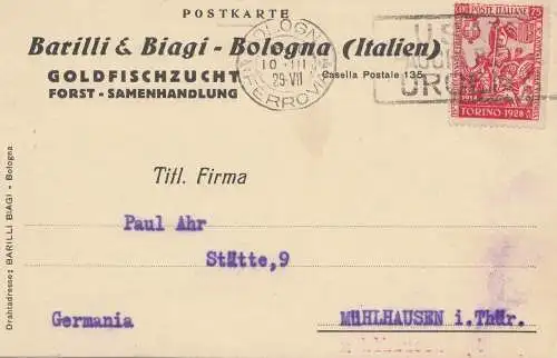 Italien: 1929: Bologna nach Mühlhausen