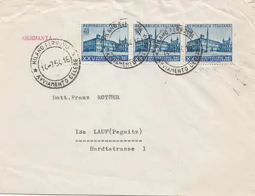 Italie: Milano 1954 vers Rüf/Pegnitz