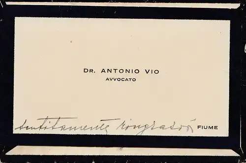 Italie: Lettre de deuil Fiume