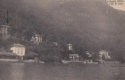 Italie: 1929: Carte de la vue Lago di Côme