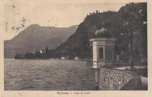 Italie: 1923: Carte de vue Varenna/Lago di Côme