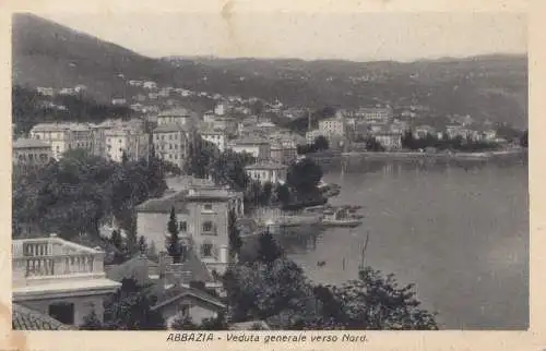 Italien: 1928: Ansichtskarte Abbazia nach Deutschland