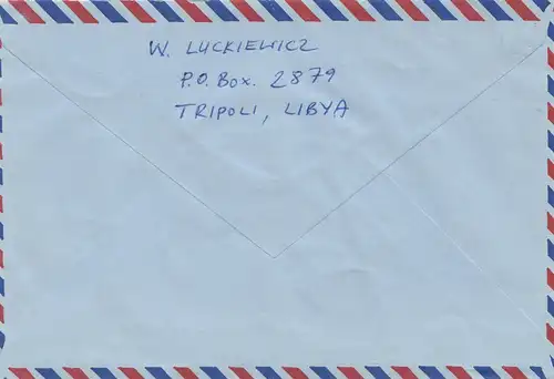 Libyen: 1977: Air Mail Tripoli nach München