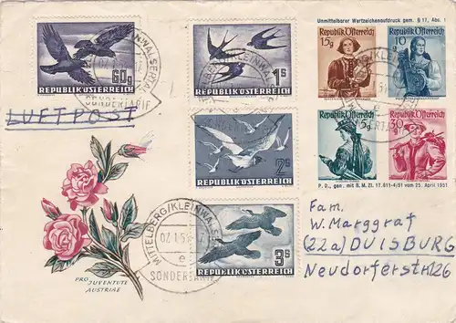 Österreich: MiNr. 984/985 u.a. - Bedarfsbrief