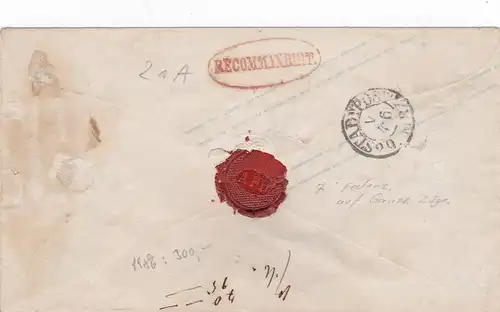 Braunschweig Min. U2 entier avec MiNr. 7, 1855 Helmstedt vers Leipzig