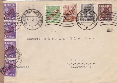 Berlin: Min. 9,22, 24,25,42 Lettre d'information en Suisse 1949