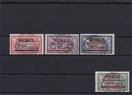 Memel: Michel No 36/39, BPP testé, tamponné