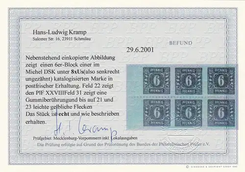 SBZ: Mecklenburg-Vorpommern: MiNr. 8xUs (6x), mit Abart XXVIII