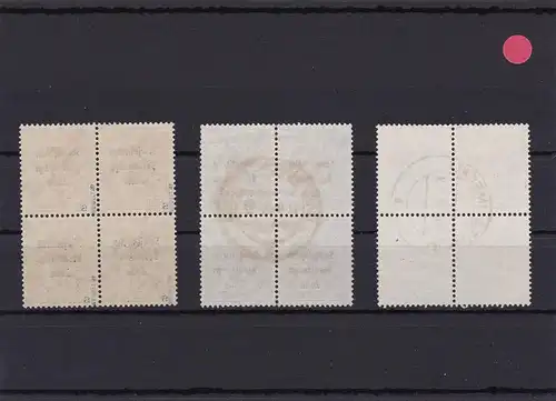 SBZ: MiNr. 182/197, gestempelt, Viererblöcke, 195a und 189d geprüft