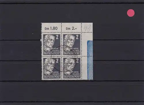 SBZ: Min. 212, Eckrand VB, centré, bord de la barre bleue