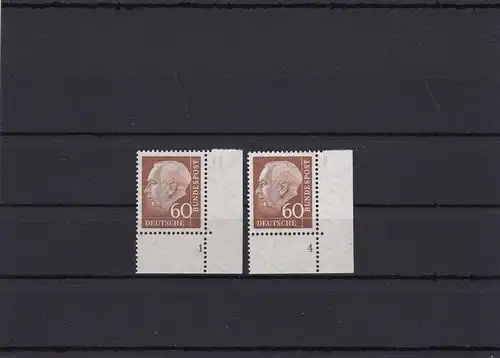 BRD: MiNr. 262FN 1,4 Heuss, postfrisch, x-Papier