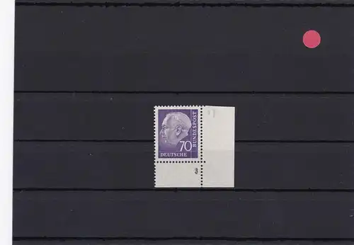 BRD: MiNr. 263vFN, Heuss v-Gummierung Formnummer 3, postfrisch