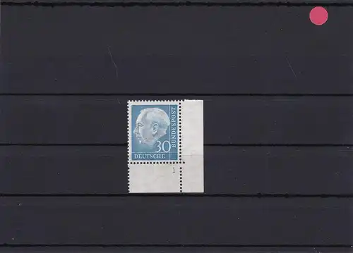 BRD: MiNr. 187FN, Heuss  Formnummer 1, postfrisch