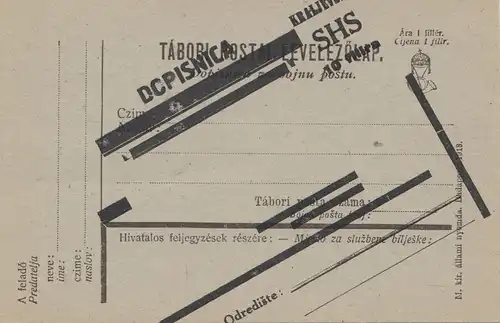 Jugoslawien: Formular - Überdruck-schräg