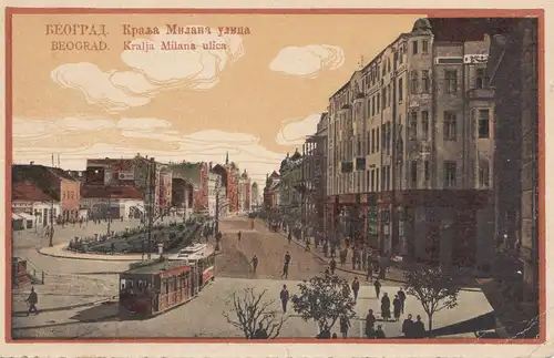 Yougoslavie: 1923: Carte de visite de Beograd à Munich