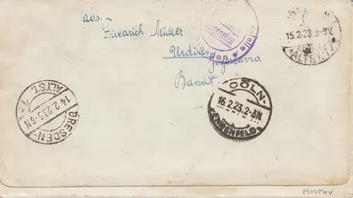 Yougoslavie: 1923: Enregistré pour Cologne - usine de moteurs à gaz