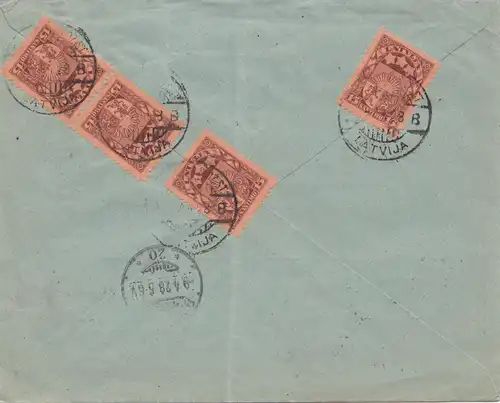 Lettonie: 1928: Inscription Daugavplils Nodala à Berlin