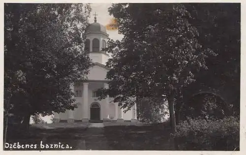 Lettonie: 1933: Carte de vue Dzcbenes baznica