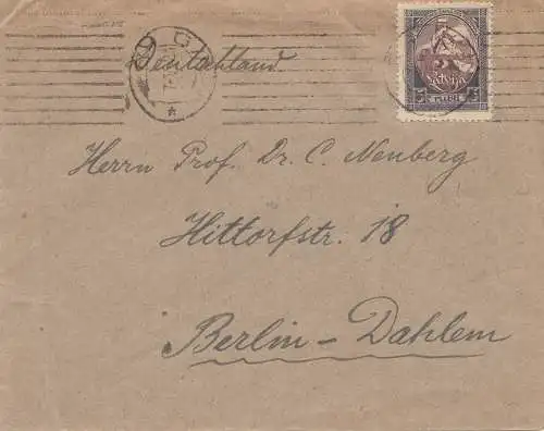 Lettonie: Lettre de Riga à Berlin.