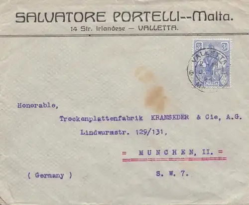 Malte: 1923: Lettre à Munich.